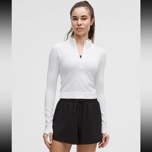Lululemon Athletica Rest Less Cropped Half Zip